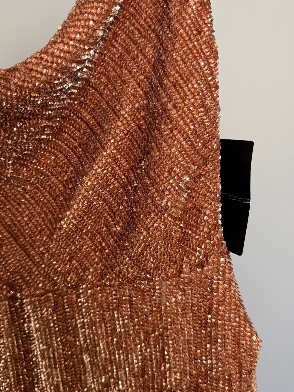 Retrofete Gold Metallic Sequin Maxi Dress with High Thigh Slit - Picture 3 of 5